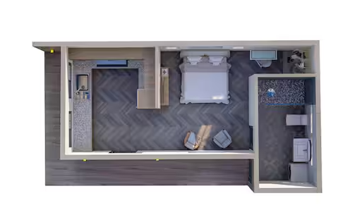 1 Bed 1 Bath 305 sq.ft. Steel Frame Home Kit - Image 2