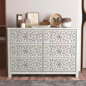 Avaro 6 Drawer Dusty Gray Oak Dresser