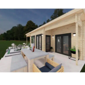 Bay Area ​692 sq. ft. Log Cabin Kit