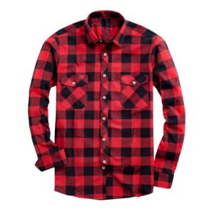Classic Button down Regular Fit Long Sleeve Plaid Flannel Casual Shirts