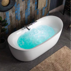 Flatbottom Whirlpool and Air with Inline Heater Bathtub