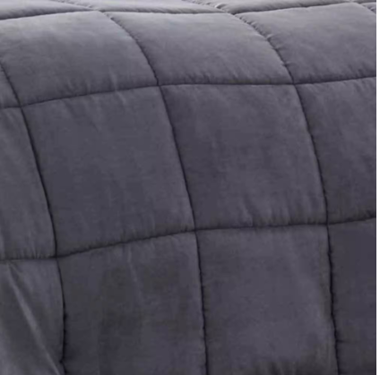 Sherwood 3-Piece Gray Solid Microsuede Comforter Set - Image 2