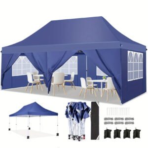 Outdoor Canopy Shelter with Upgrade Raised Roof and Carry Bag
