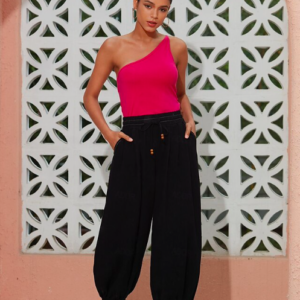 Linen Loose Pleated Dhoti Pants