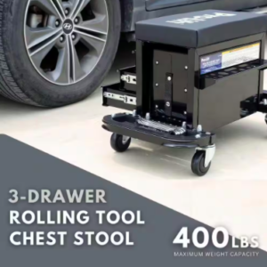 Mechanic Roller Seat with 3-Drawer Tool Box