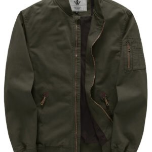 Men's Bomber Long Sleeve Canvas Work Jacket