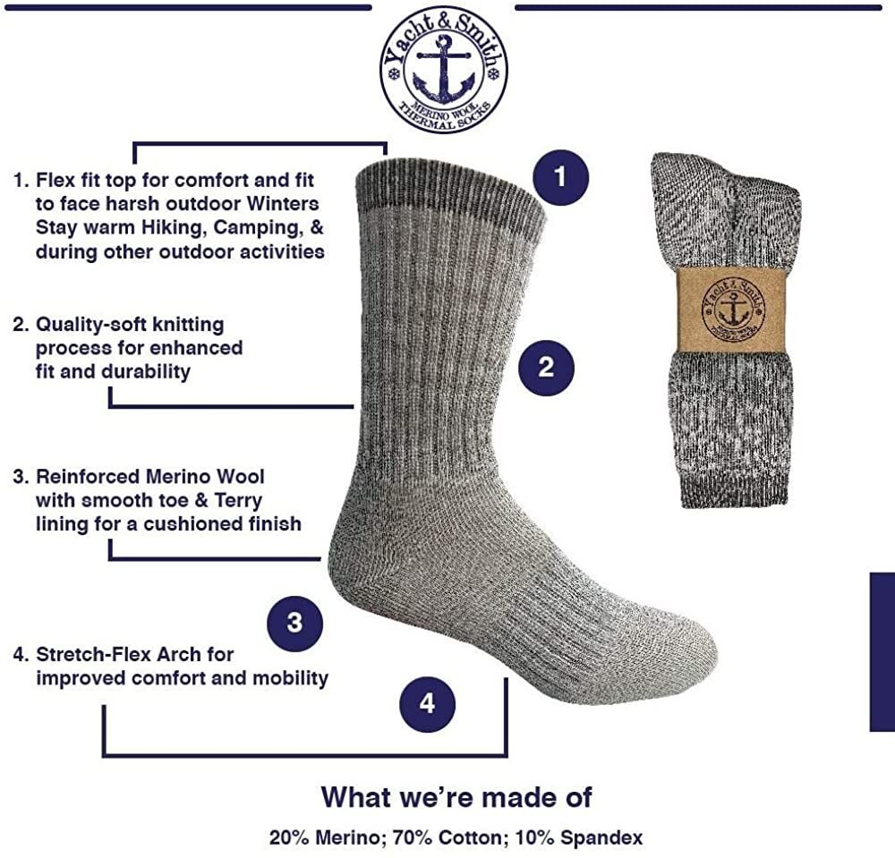 Merino Thermal Wool Socks For Hiking - Image 3