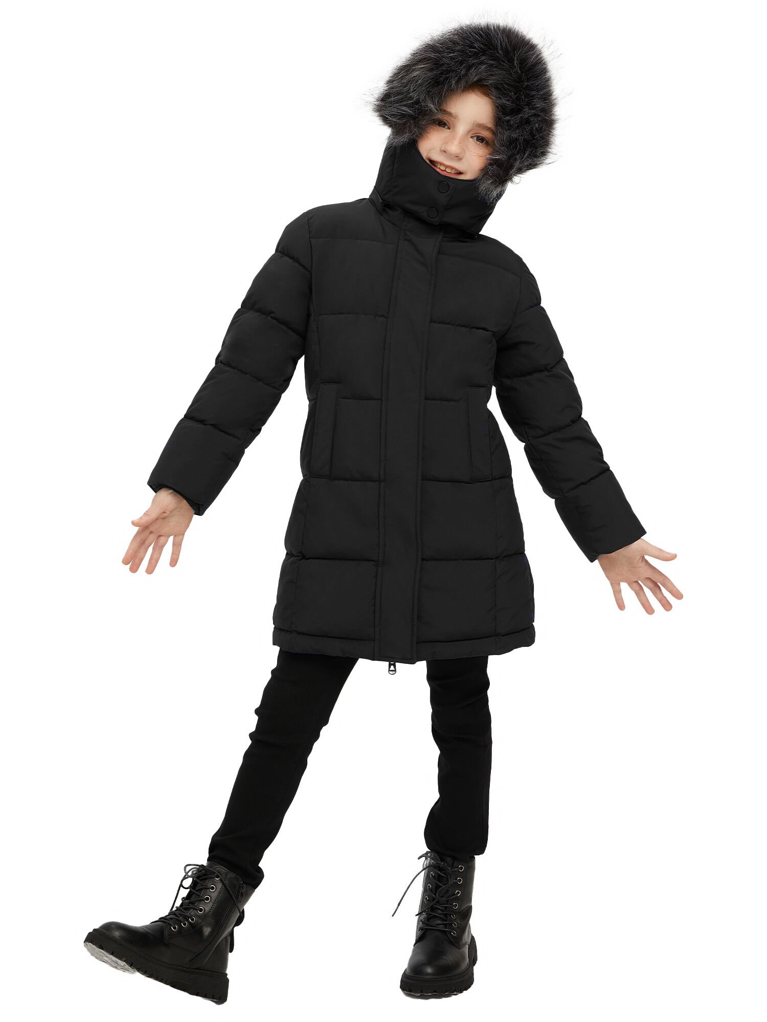 Puffer Parka Jacket with Removable Hood