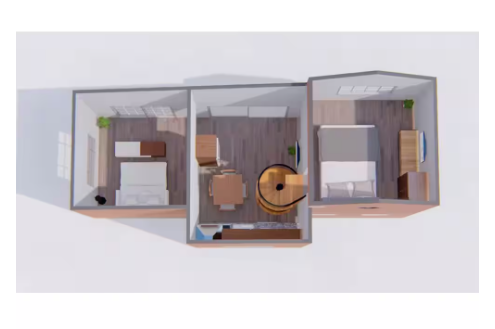 Rose Cottage 2 Bed 1 Bath 444 sq.ft. Steel Frame Home Kit - Image 5