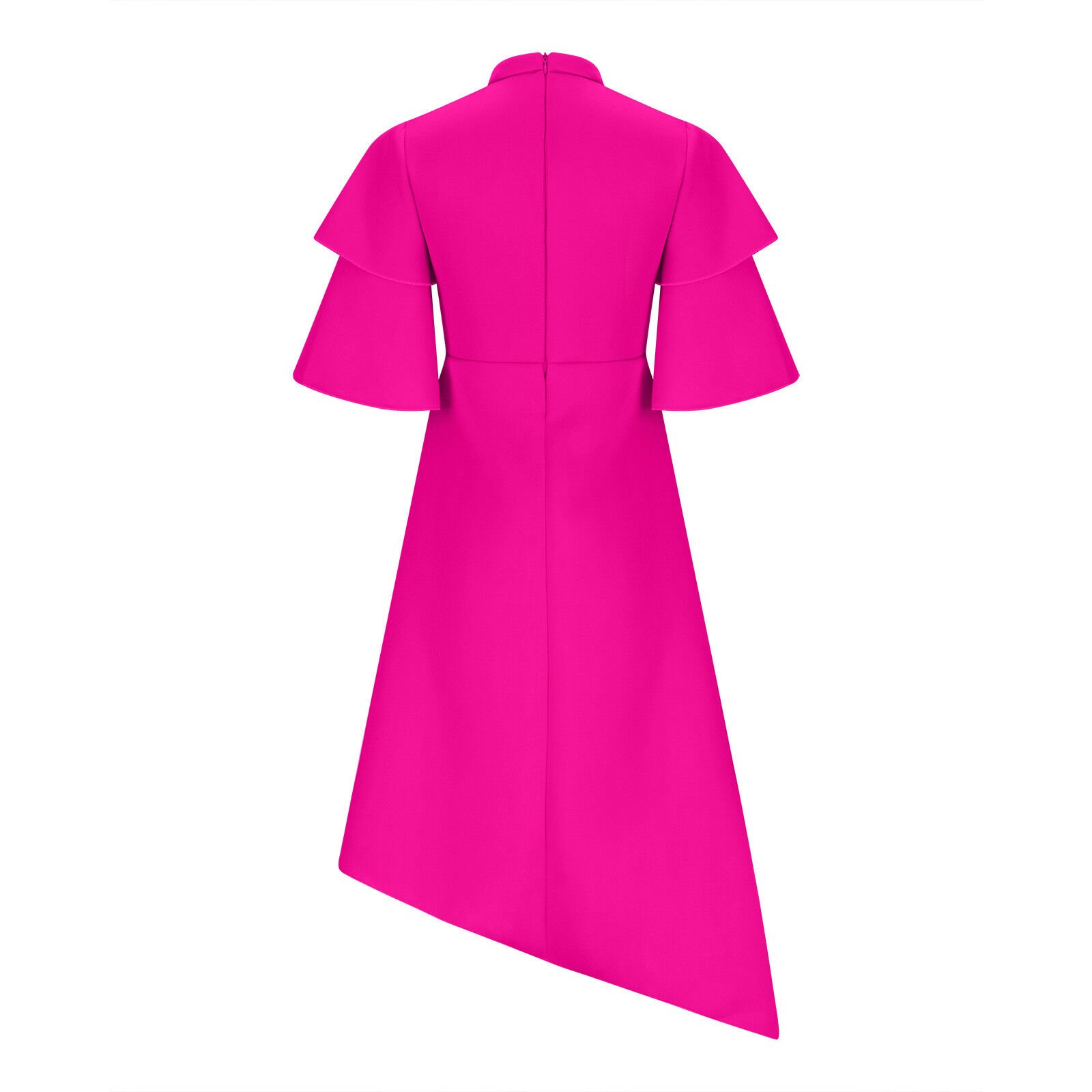 Round Neck 3/4 Sleeve Dress Hem Dress Long Dress - Image 2