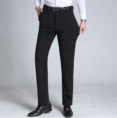 Dress Pants Trousers Pocket Straight Leg