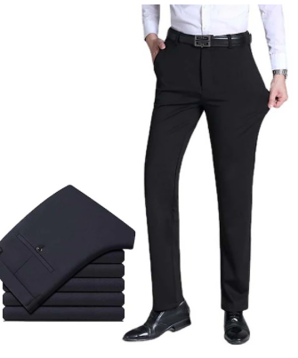 Dress Pants Trousers Pocket Straight Leg - Image 4
