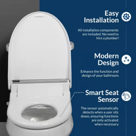 Electric Bidet Seat for Elongated Toilets - Image 3