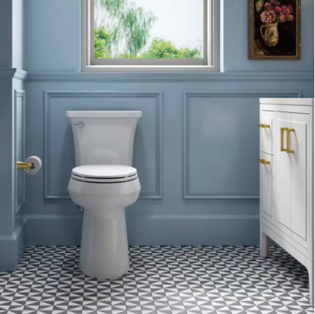 Single Flush Elongated Toilet in White - Image 5