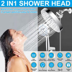 Stainless Steel Polished Chrome Rain Shower Head with Durable Nozzles
