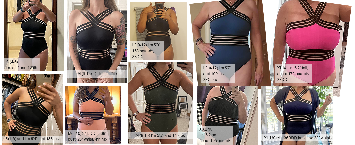 Womens One Piece Front Crossover Hollow Swimwear - Image 6