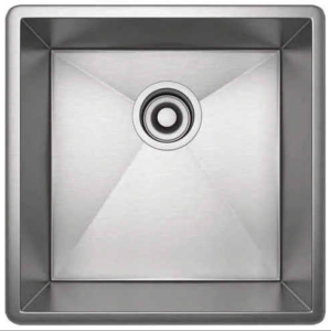 Rohl Forze Brushed Stainless Steel 15" Single Bowl Kitchen Or Bar/Food Prep Sink