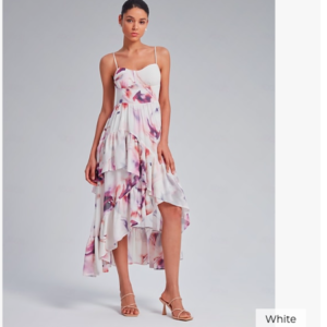 Ruffle Hem Spaghetti Strap Dress