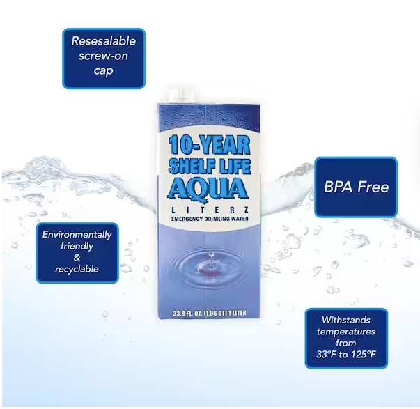 10-Year Shelf Life Aqua Literz 1 l (12-Pack) - Image 2