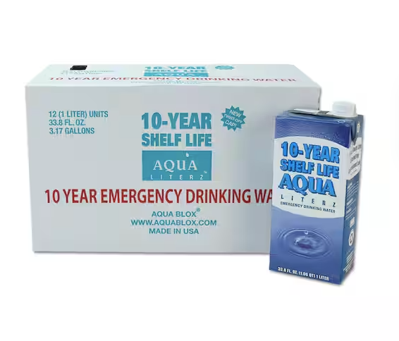 10-Year Shelf Life Aqua Literz 1 l (12-Pack)