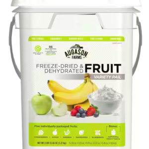 AUGASON FARMS Freeze-Dried Fruit Variety Pail Emergency Food Supply 6 Varieties 4 Gal. Pail 30 Year Shelf Life 91
