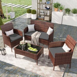 Modular Wicker Patio Sectional