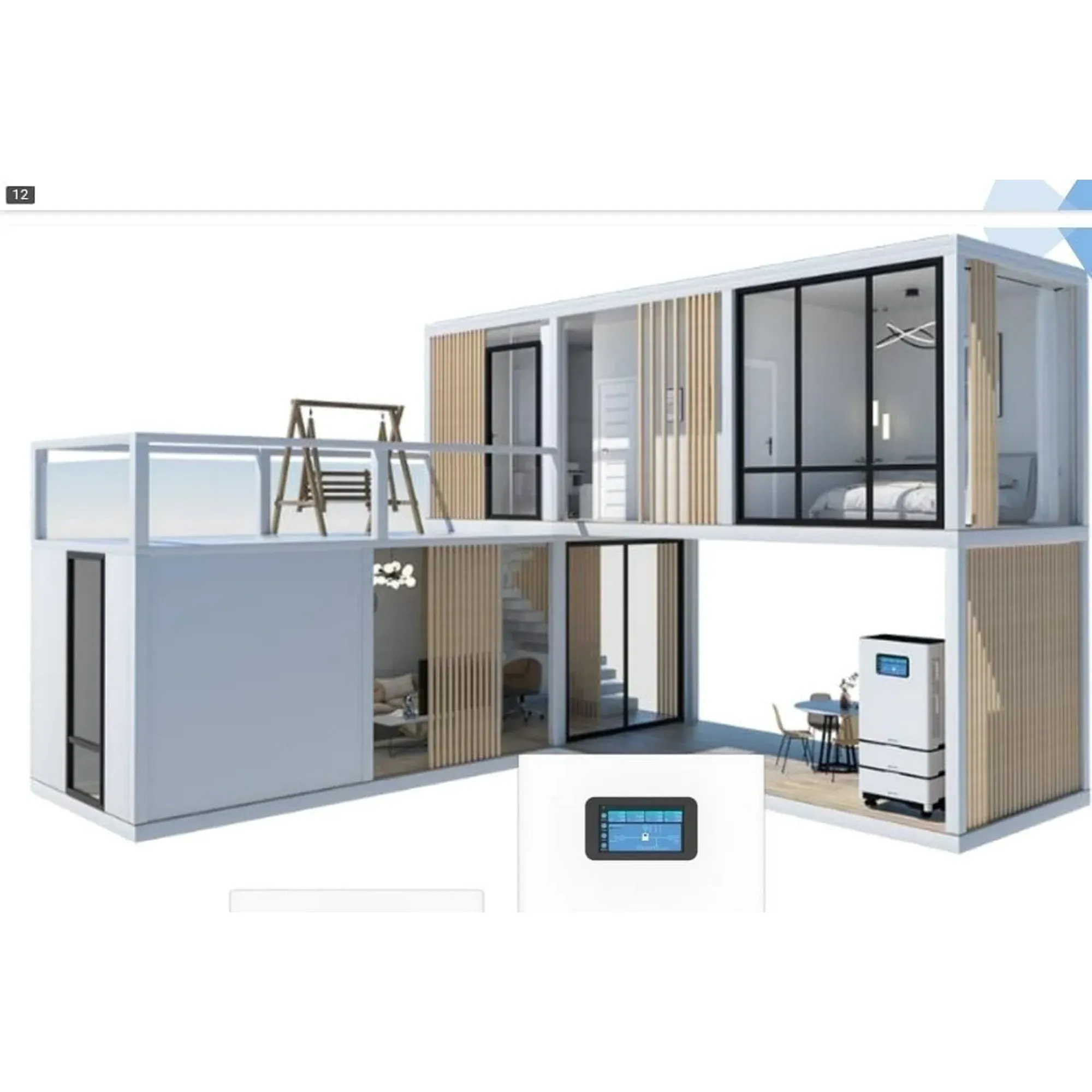 Two Story, 734 Sq Ft, 2 Bedroom, 110 Sq Ft Patio