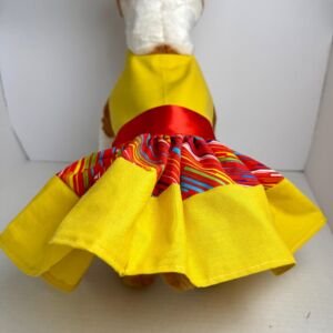 Handmade Cotton Puppy Dress - One-of-a-Kind Small Dog Outfit